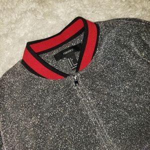 F21 Glitzy Bomber Jacket